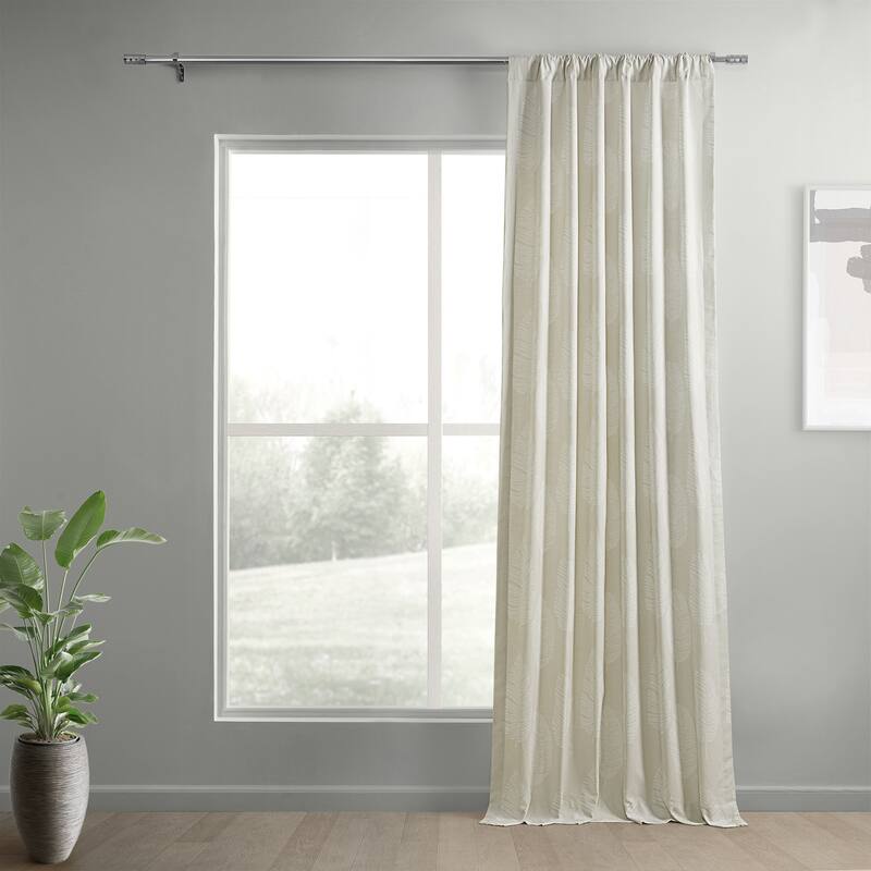 Exclusive Fabrics Textured Cotton Printed Curtains for Bedroom and Living room (1 Panel)