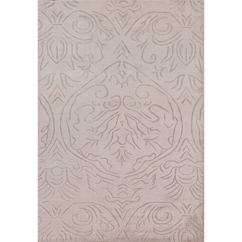Silk Contemporary Gabbeh Area Rug Hand-knotted Decorative Carpet - 4'0" x 5'10"