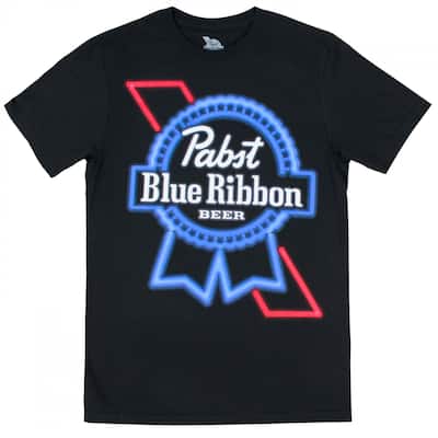 Pabst Blue Ribbon Beer Neon Sign Logo TShirt