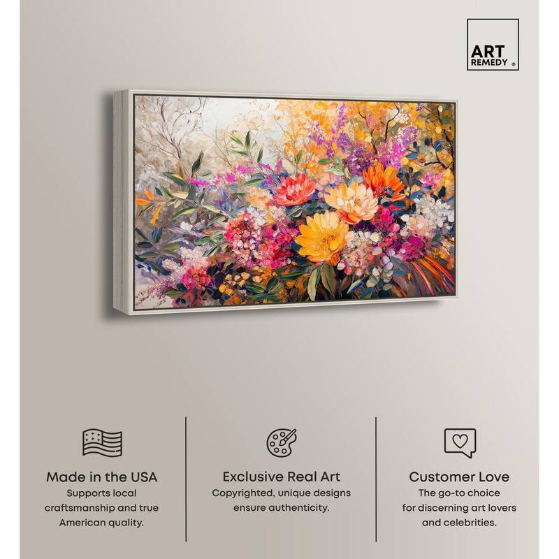Golden Hour Garden Canvas by Art Remedy