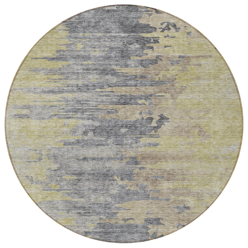 HomeRoots Abstract Transitional Rectangle Outdoor Rug