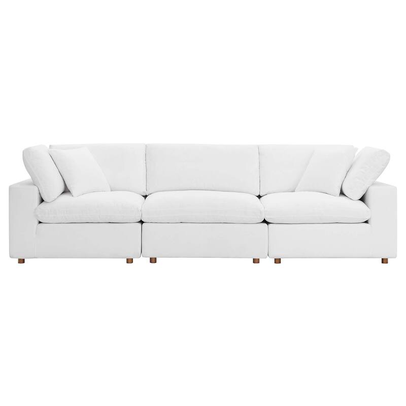 Commix 3 Piece Down Filled Overstuffed Sectional Sofa Set