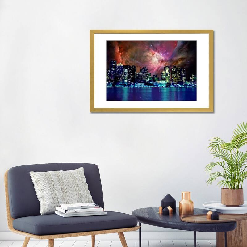 iCanvas "Boston, Massachusetts Orion Nebula Skyline" by 5by5collective