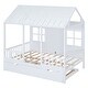 preview thumbnail 5 of 12, Safety Guardrail Toddler Bed House Bed with Trundle, Full Size