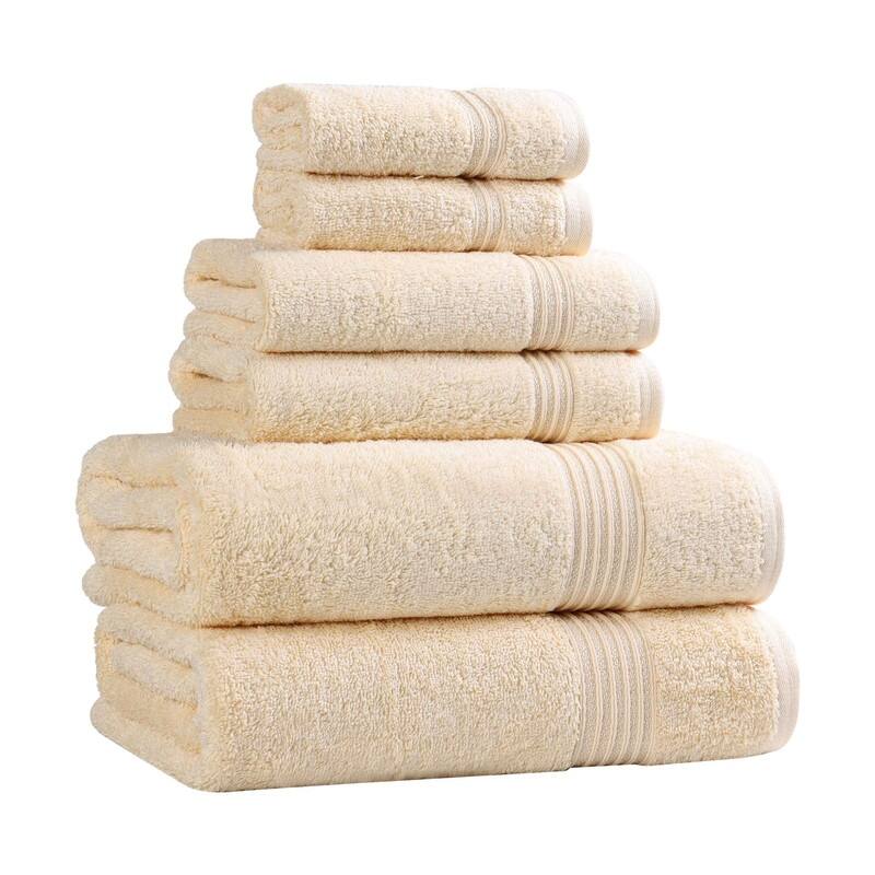 Superior Heritage Egyptian Cotton Absorbent 6-Piece Towel Set