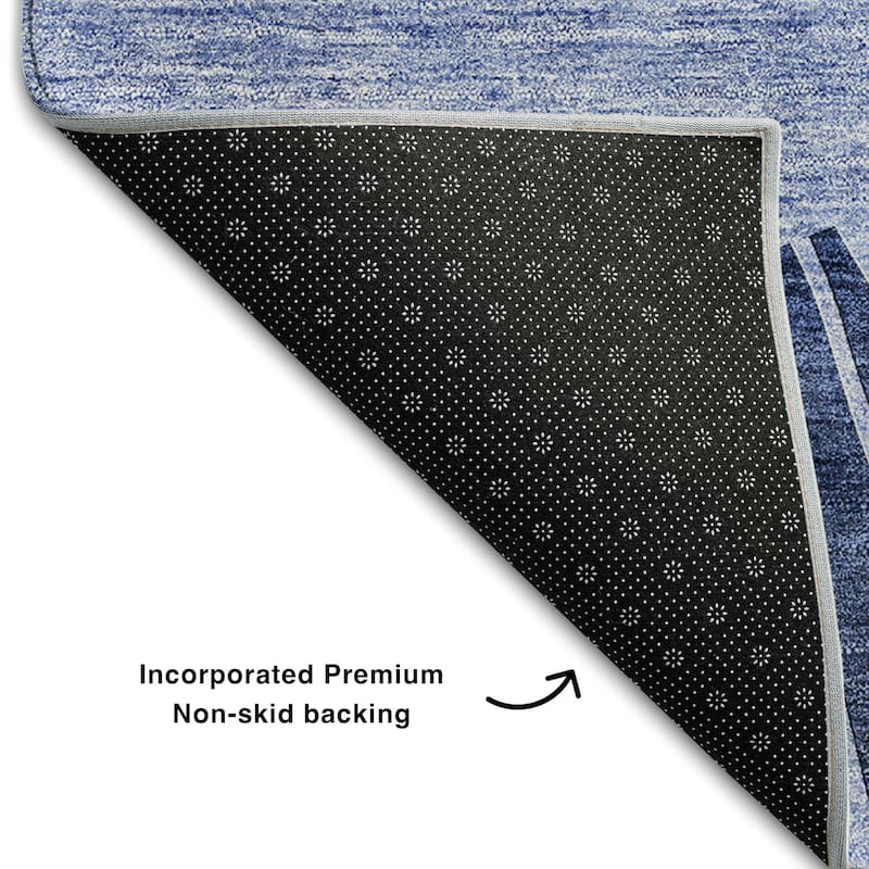 Premium Washable Super Soft Contemporary Rays Mayfield Rug