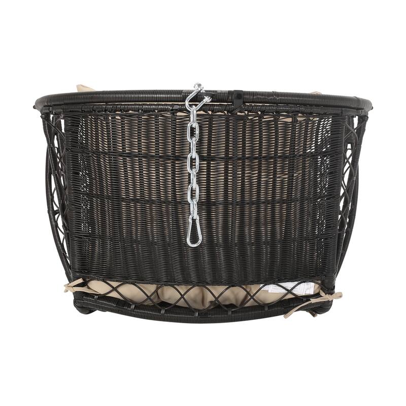 Greystone Outdoor/Indoor Wicker Hanging Chair w/8-foot Chain by Christopher Knight Home