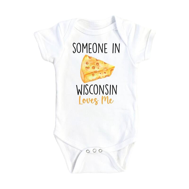 Wisconsin Cheese - Baby Boy Girl Clothes Infant Bodysuit Funny Cute Newborn - Natural - 0-3M