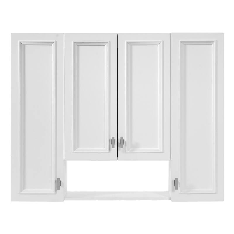 Modern Bathroom Cabinet with 5 Adjustable Shelves, Wall-Mounted Medicine Cabinet