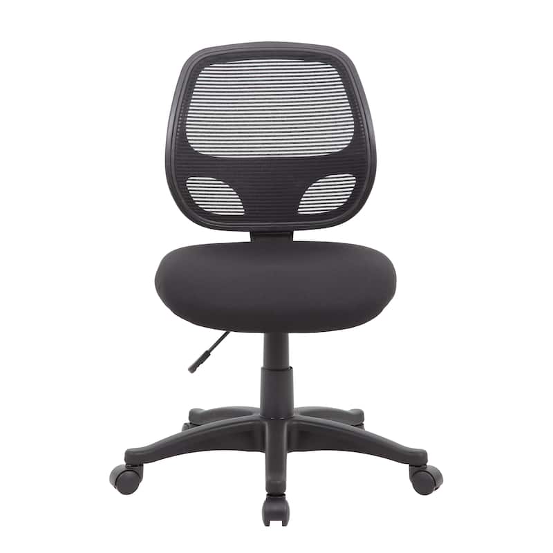 Boss Commercial Grade Mesh Task Chair - Black -No Arms