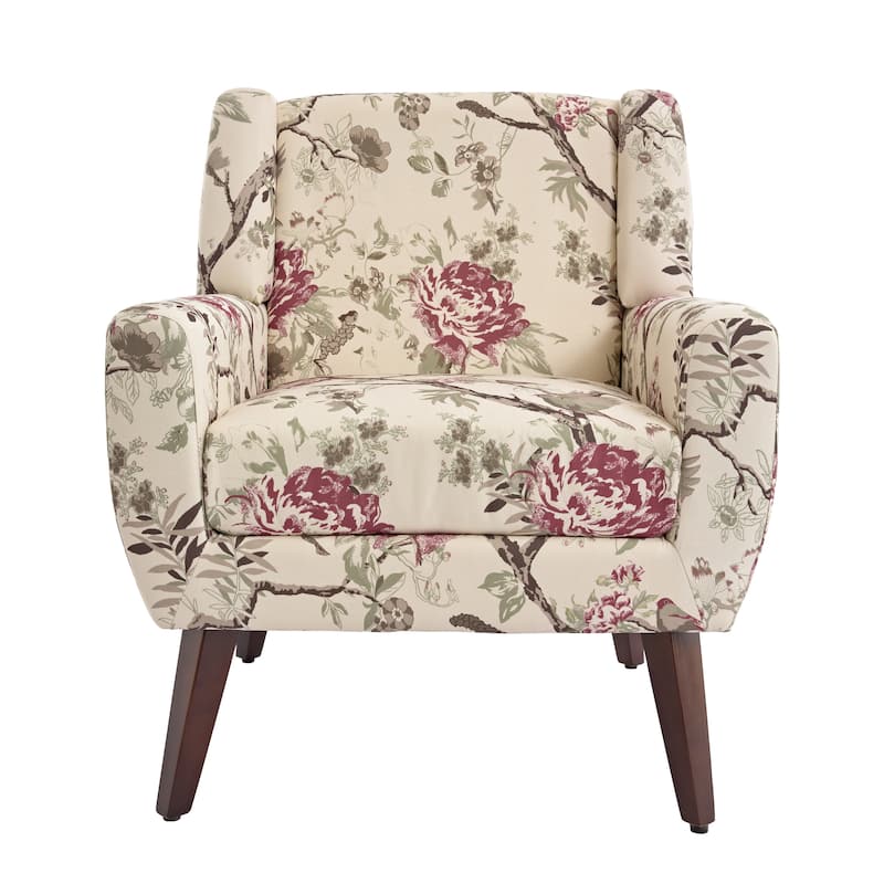 Modern Upholstered Faux Leather Tufted Armchair Linen Accent Chairs