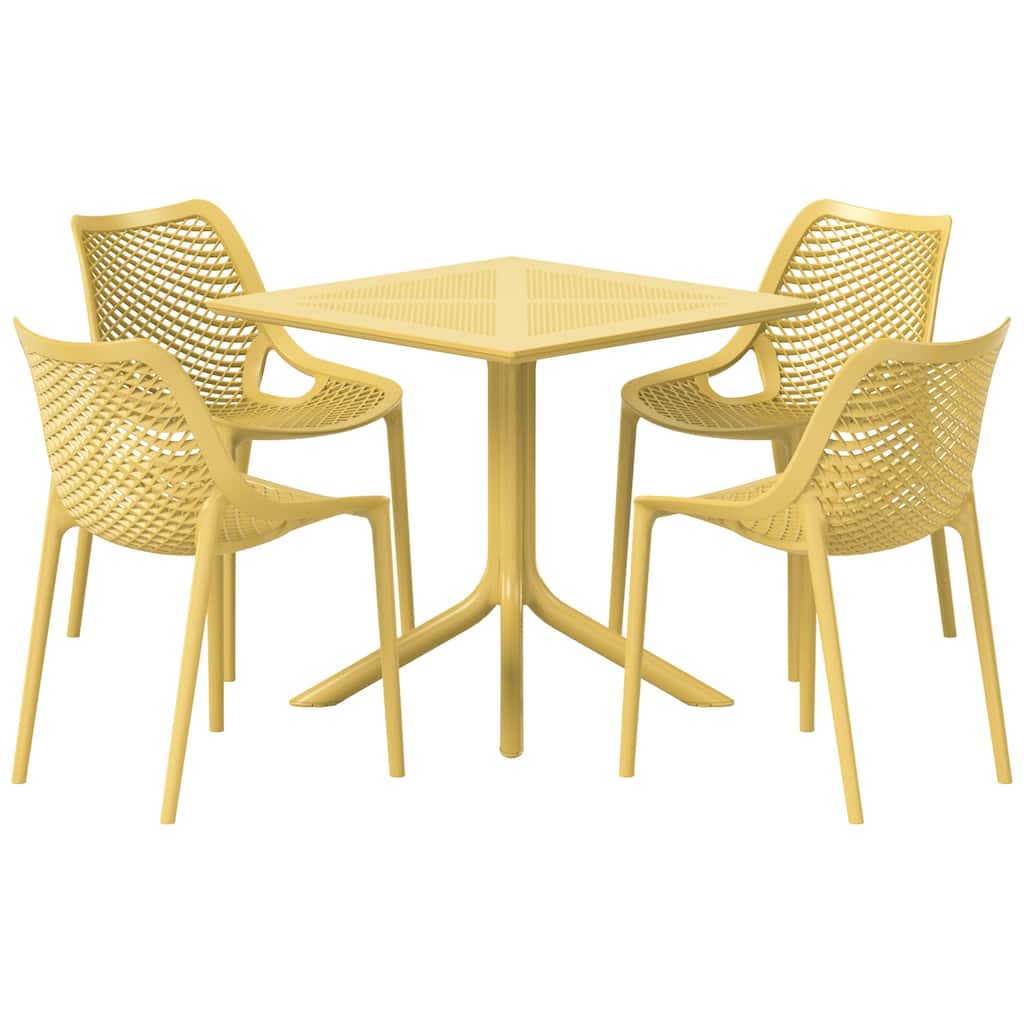 Frond and Form 4-Person Outdoor Square Dining Set
