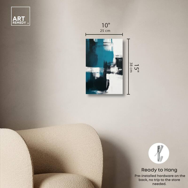 Weight of Teal Canvas by Art Remedy, Gallery Wrapped