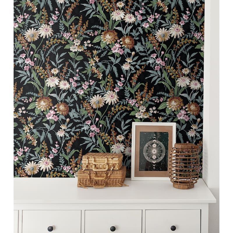 NextWall Vintage Floral Peel and Stick Wallpaper