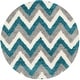 preview thumbnail 13 of 11, SAFAVIEH Kids Shag Valeryia Nursery Playroom 2-inch Thick Rug 6'7" Round - Ivory/Blue - Round