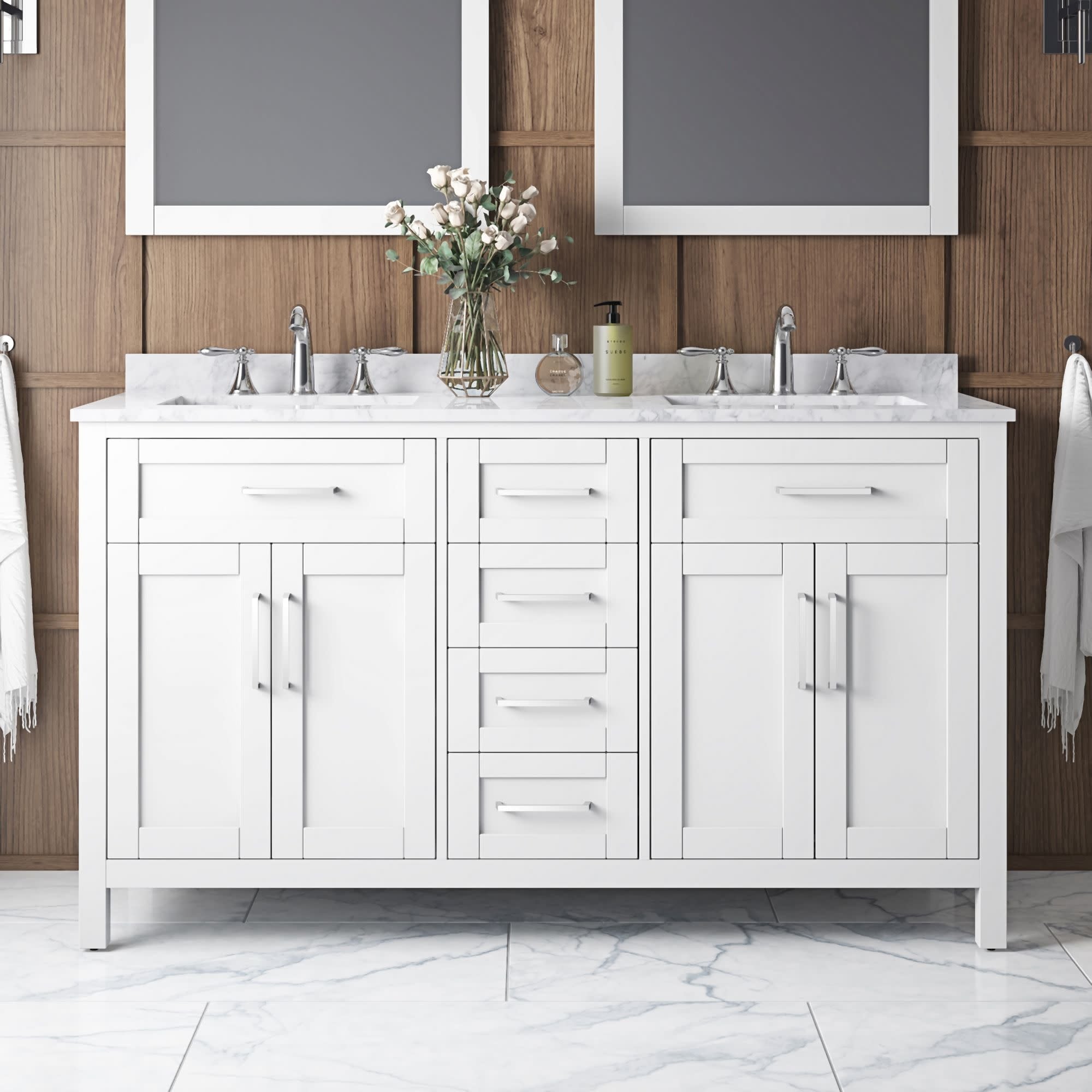 Miseno MV-TAHO60-15VVA Tahoe 60" Free Standing Double Basin Vanity Set