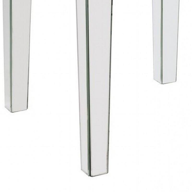 20 in. Silver Rectangle Metal End Table, Sturdy Build End Side Table for Living Rooms