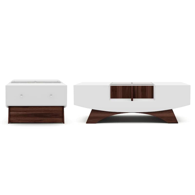 DH BASIC Modern 48" Hidden Storage Coffee Table by Denhour