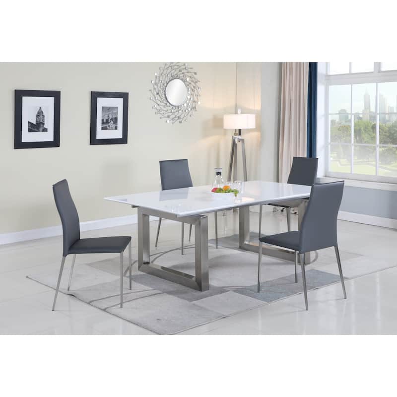 Somette Eliza 5-Piece Dining Set with Upholstered Chairs