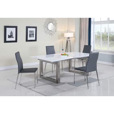 Somette Eliza 5-Piece Dining Set with Upholstered Chairs