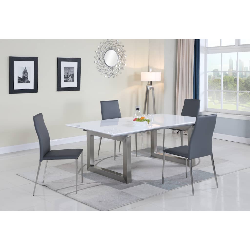 Somette Eliza 5-Piece Dining Set with Upholstered Chairs
