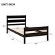 preview thumbnail 3 of 4, Classic Simple Wooden Platform Bed Frame Twin Size Platform Bed Frame with Headboard and Footboard for Kids, Teens, Espresso