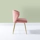 preview thumbnail 77 of 105, Luna Modern Glam Upholstered Tufted Back Side Accent Dining Chair with Small Base by HULALA HOME