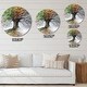 preview thumbnail 4 of 7, Designart 'Tree with Four Seasons' Oversized Traditional Wall CLock
