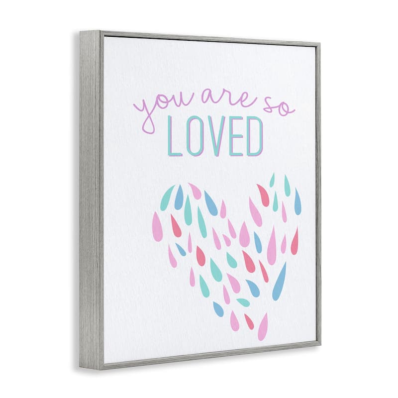 Stupell So Loved Abstract Heart Framed Giclee Art Design By Kim Allen