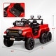 preview thumbnail 3 of 7, Qaba 12V 4x4 Kids Ride on Truck with Back Trailer, 2WD/4WD Switchable Kids Electric Car with Parent Remote Control, Red