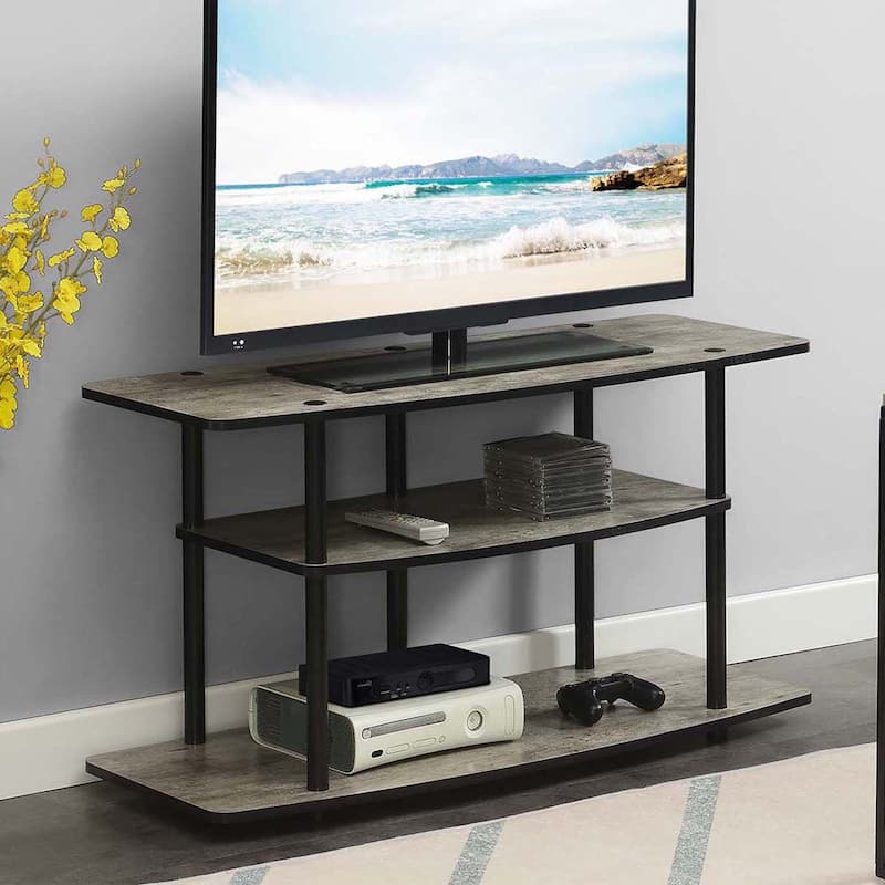 Convenience Concepts Designs2Go No Tools 3 Tier Wide TV Stand - Faux Birch/Black
