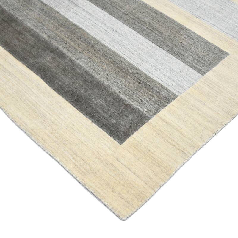 HomeRoots Striped Transitional Rectangle Area Rug