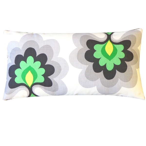 Jiti Indoor Retro Floral Patterned Cotton Accent Rectangle Lumbar