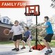 preview thumbnail 9 of 26, Outdoor Portable Basketball Hoop System, 44-Inch Backboard, Height Adjustable 4.8 to 7.7ft with Stable Base and Wheels
