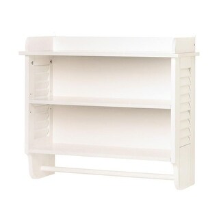 Nantucket Bathroom Wall Shelf - White - Overstock - 33169981