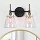 preview thumbnail 11 of 15, Modern Black Gold 2/3/4 Lights Vanity Light Fixture Glass Bathroom Lighting 2-Light