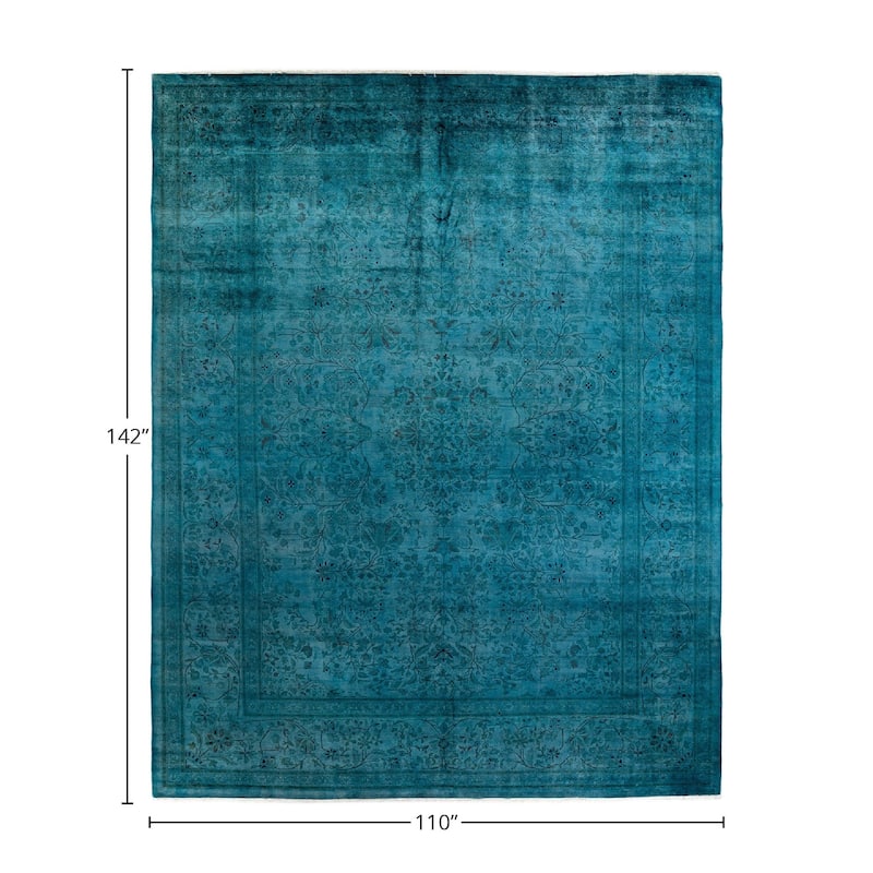 Fine Vibrance, One-of-a-Kind Hand-Knotted Area Rug - Gray, 9' 2" x 11' 10" - 9' 2" x 11' 10"
