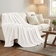 preview thumbnail 47 of 76, Superior Alaska Quilted Diamond Plush Fleece Blanket For Couch or Bed Throw - Ivory