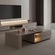 preview thumbnail 10 of 12, Modern Extendable Coffee Table with Storage Drawers, Motion Sensor LED Lights, Open Shelves and Soft-Close Storage