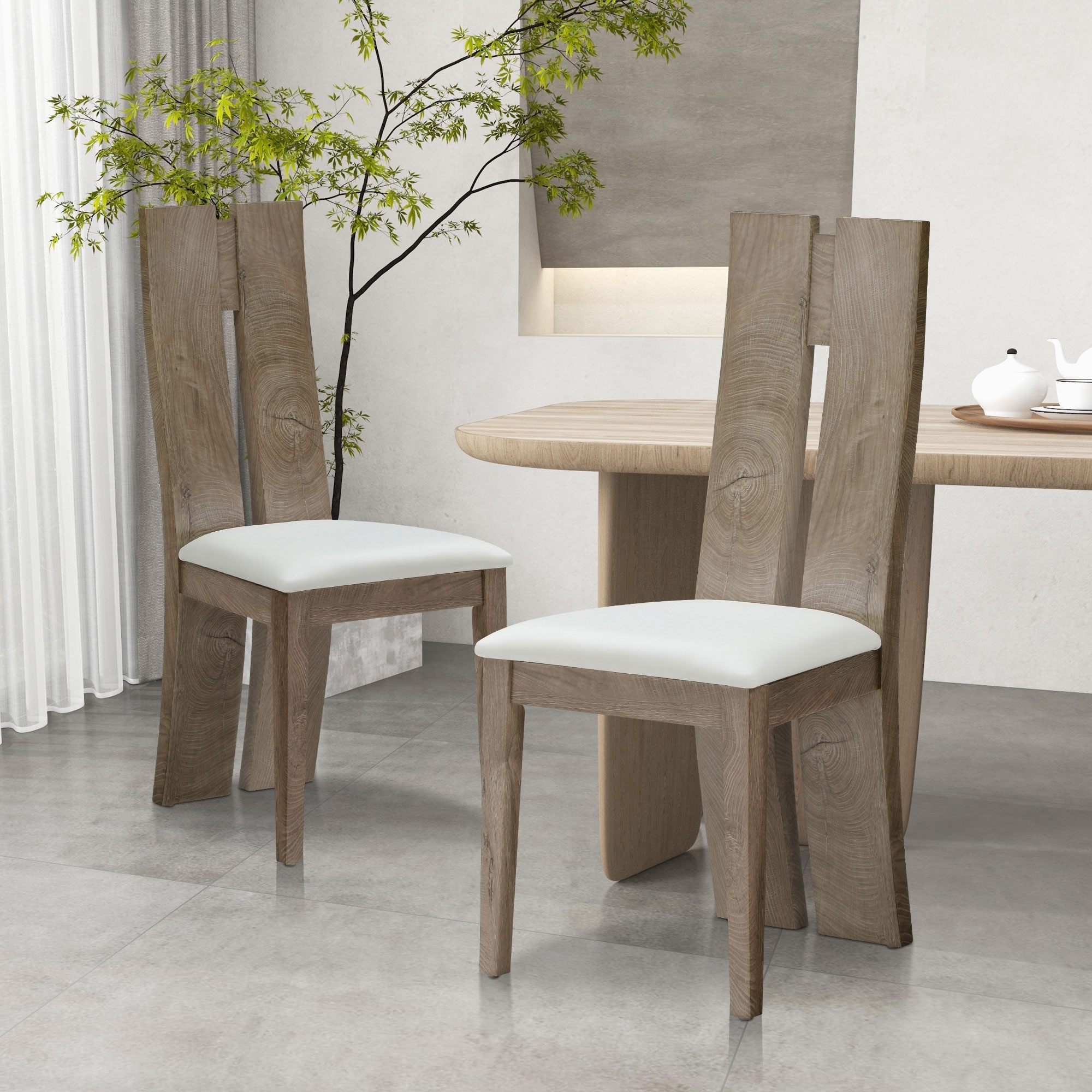 Wooden chair shop with cushion seat