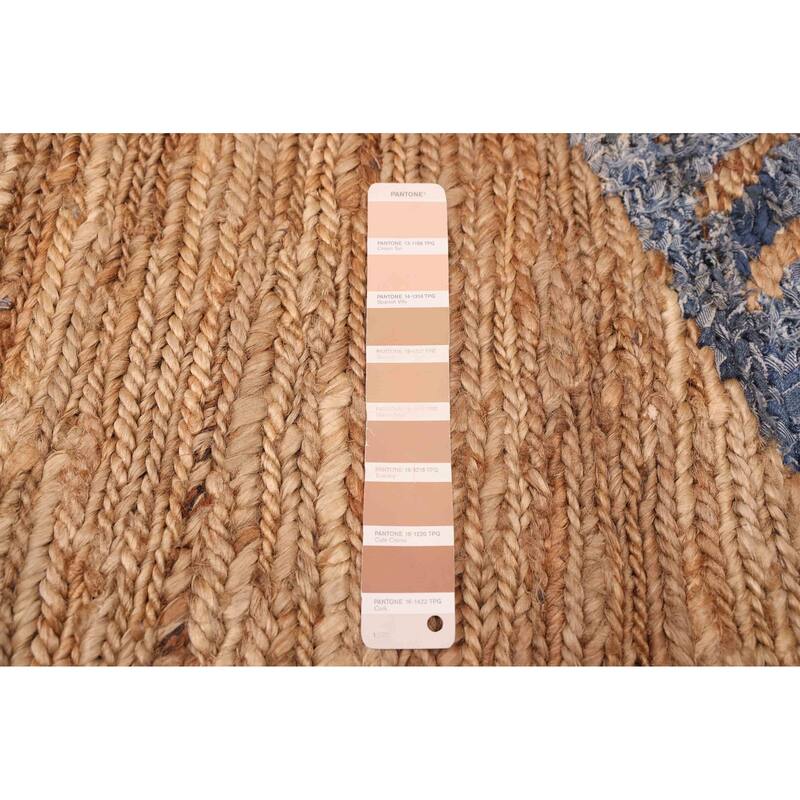 ECARPETGALLERY Braided Weave Palas Denizli Light Brown Cotton, Jute Rug - 5'1 x 8'0