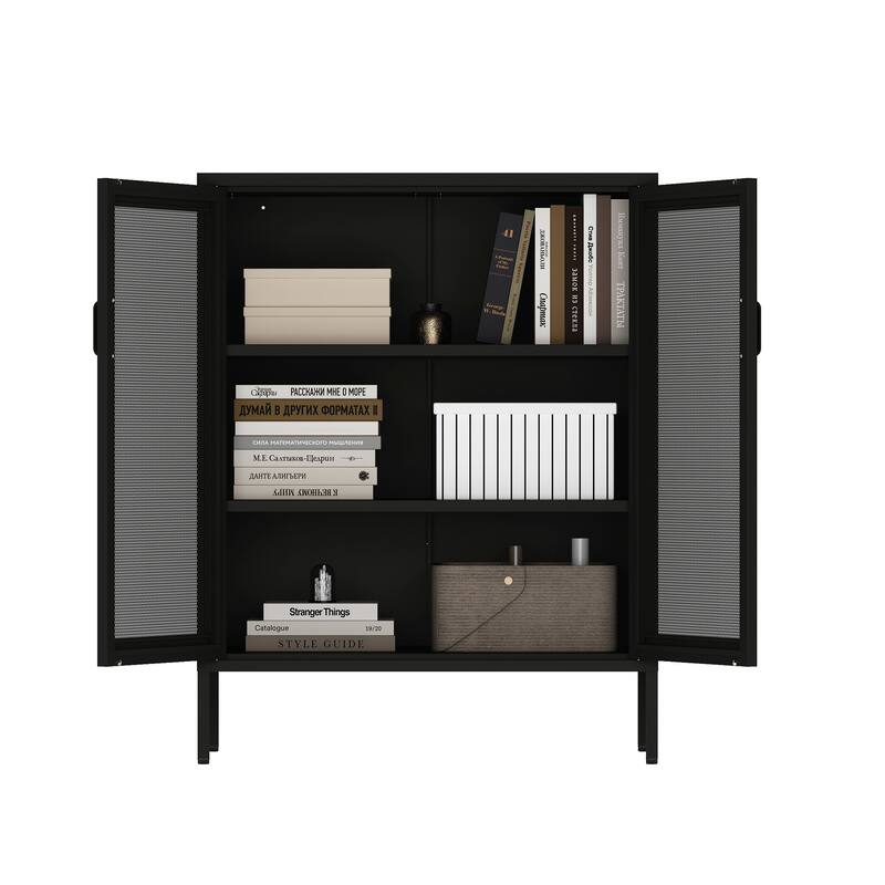 Manhattan Comfort Amelia 32" Metal Accent Cabinet