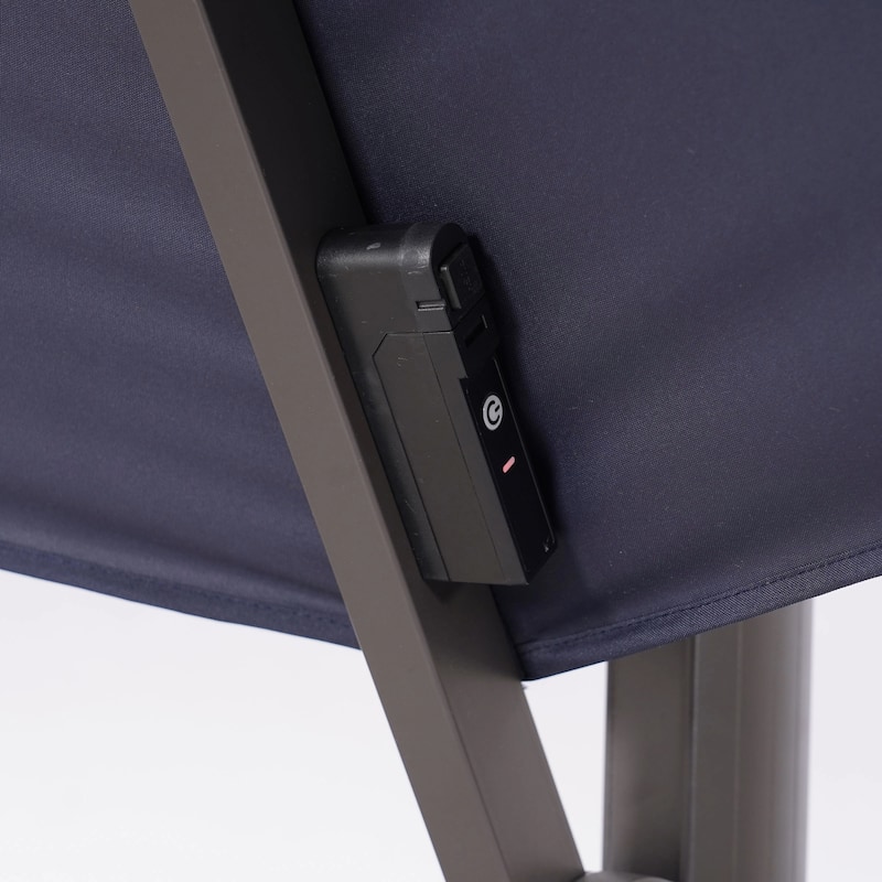 Furniture of America Spring 10-foot LED Steel Cantilever Offset Tilt Roma Umbrella