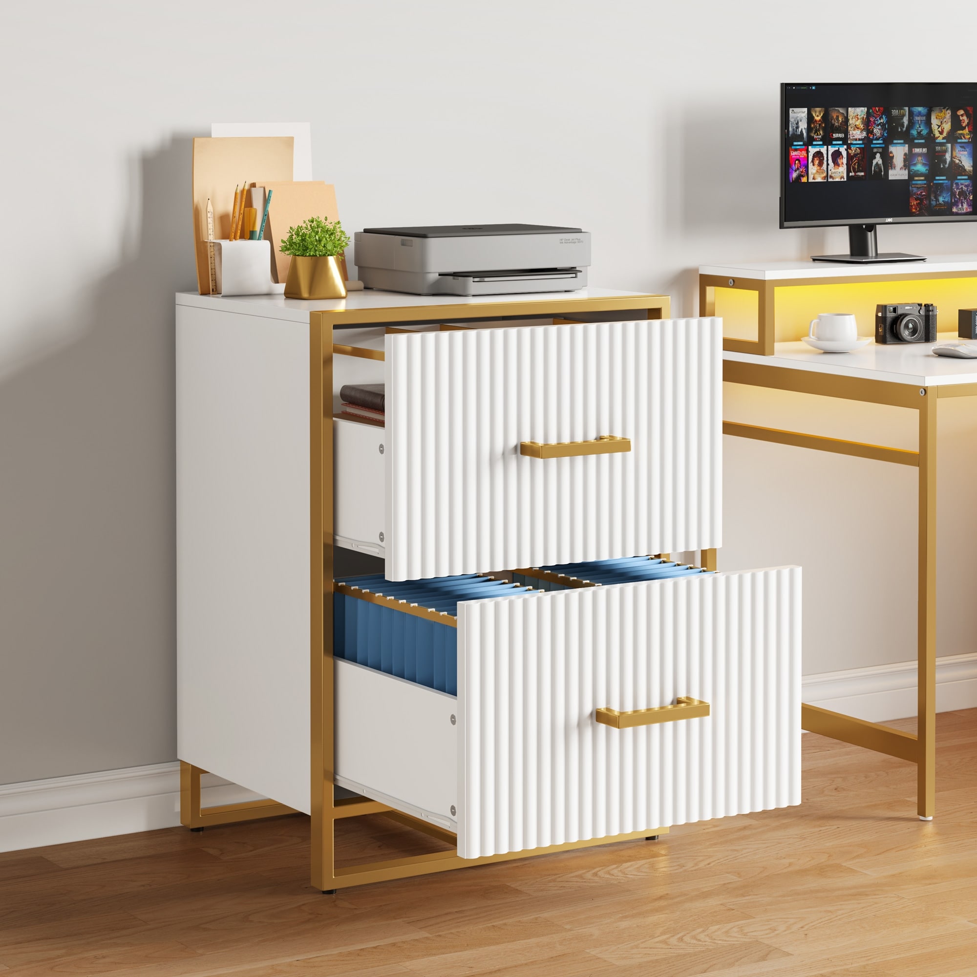 Gold outlet printer stand