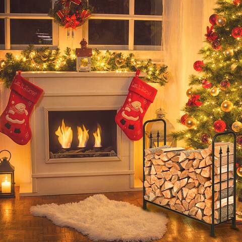44 inch Firewood Rack Brackets Decorative Fireside log Holders