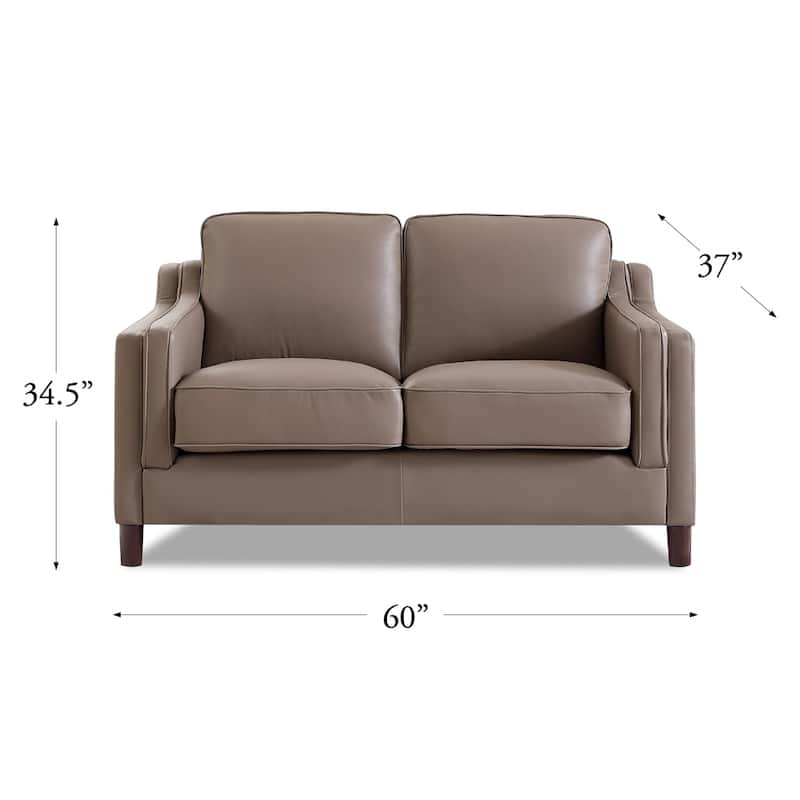 Hydeline Bella 3-piece Top Grain Leather Sofa, Loveseat, and Chair Set