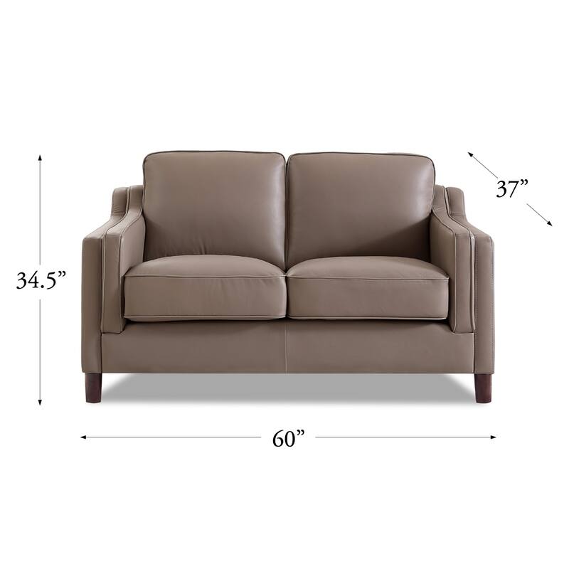 Hydeline Bella Top Grain Leather Sofa Set, Sofa and Loveseat