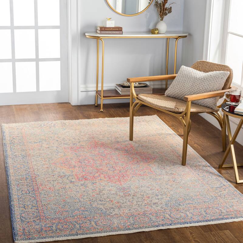Parmera Traditional Area Rug - 7'10" x 10' - Red