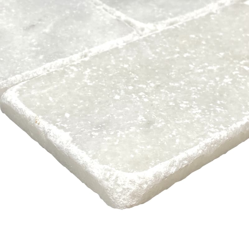 Pale Gray Marble 3" x 6" Tumbled Tile