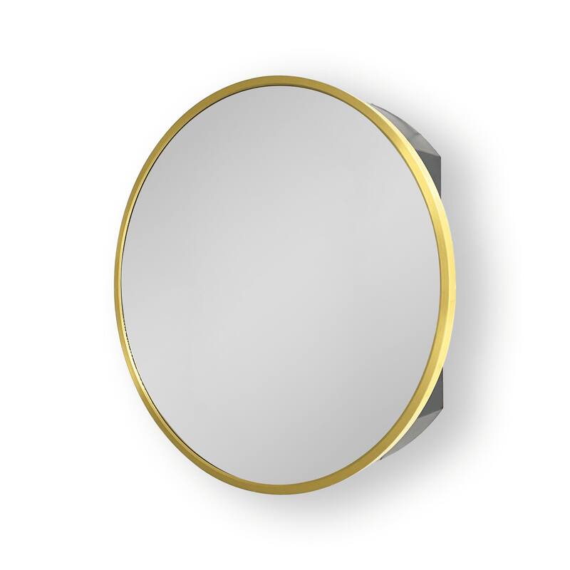 Metal Framed Wall-Mount Bathroom Medicine Cabinet with Mirror, Large Storage Space, Black Iron Powder Material